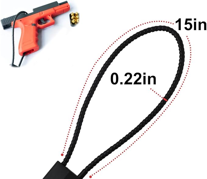 Cable Gun Locks with Keys Hunting Sports- Keyed Alike 15" Cable Gun Safe Lock CA DOJ Approved for Pistols, Handguns, Rifles, and Shotguns, Home, Storage Firearm Locking and Safety