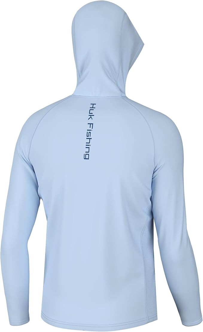 HUK Mens Pursuit Vented Long Sleeve Hoodie, Fishing Shirt with Hood