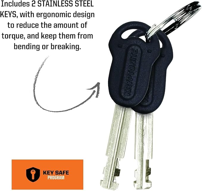 Kryptonite Keeper Bike U-Lock Standard with Braided Steel Cable, Heavy Duty Anti-Theft Bicycle U Lock, 12mm Shackle and 10mm x4ft Length Security Cable with Mounting Bracket and Keys | bike-locks
