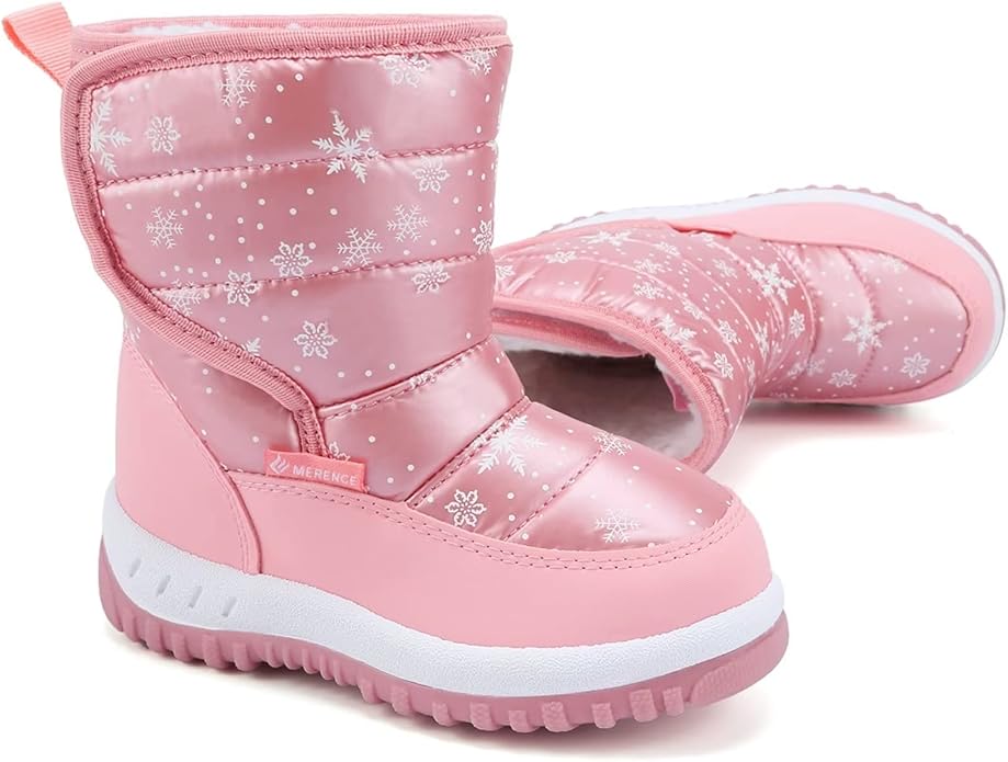 CIOR Winter Snow Boots for Boy and Girl Outdoor Waterproof with Fur Lined(Toddler/Little Kids)