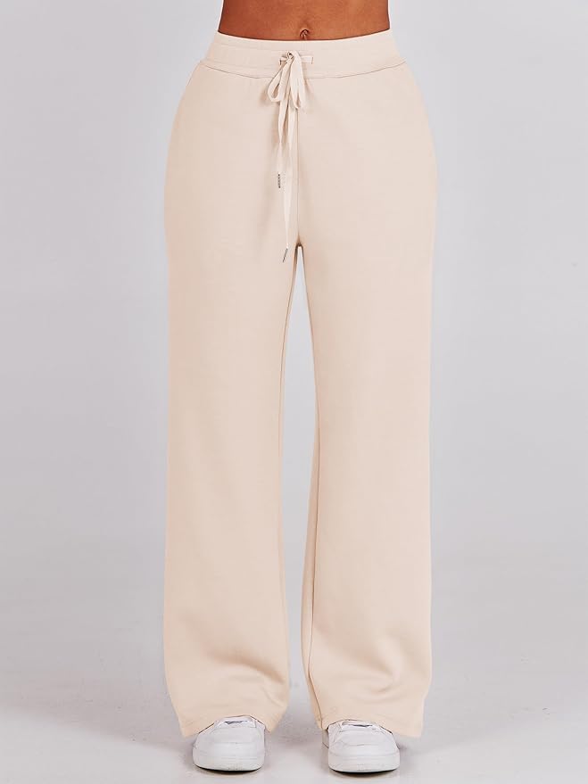 ANRABESS Women’s 2 Piece Outfits Half Zip Sweatshirt & Wide Leg Pants Airport Travel Lounge Matching Sets Sweatsuits Clothing