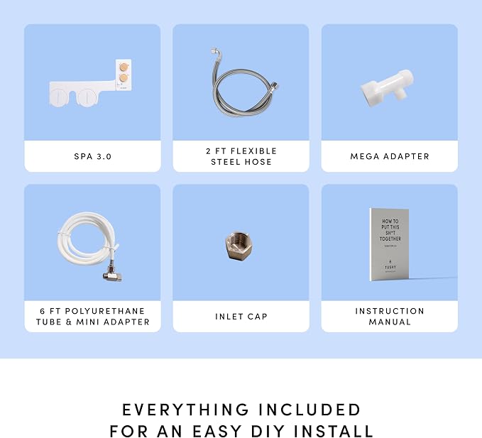 TUSHY Spa Warm Water Bidet Attachment for Toilet. Universal Fit, Easy Install (Requires Sink Access for Optional Temperature Control) Self Cleaning, Adjustable Pressure, Angle Control, Pink/Bamboo