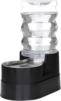 RIZZARI Stainless Steel Water Feeder: 7L Black Large Capacity & Automatic Gravity Dispenser - Elevated Anti-Spill Design for Senior Dogs with Spinal Issues - Garage Garden Use