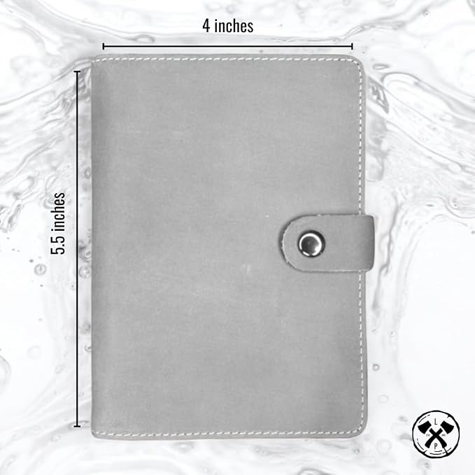 Genuine Leather AirTag Passport Holder and Wallet for Men and Women RFID Blocking for Secure Traveling and Documentation Organizer (Grey)