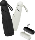 Travel Mini Umbrella Compact Small & Lightweight, UV Rain Protection, Pocket-Sized Folding Umbrellas with Quickdraw & Case for Men Women & Kids Backpack