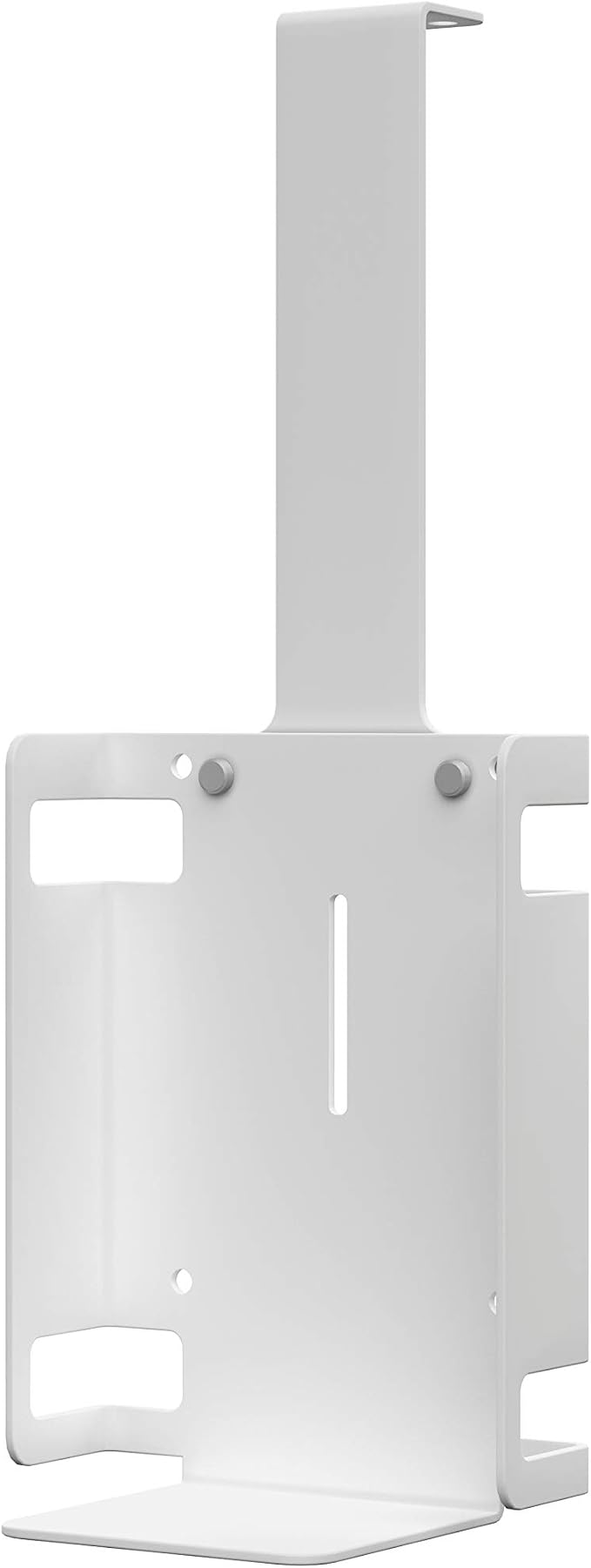 Add-On Sanitizer Bottle Holder – CTA Add-On Universal Metal Bottle Holder for Hand Sanitizer or Wipes Dispensers – Compatible with CTA PAD-PARAF Floor Stands & More CTA Products - White - (ADD-SB2W)