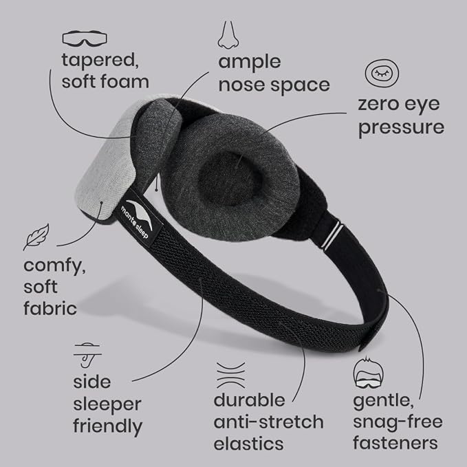 Manta Sleep Dream Duo Bundle - Manta Sleep Mask + Manta Slim Sleep Mask - 100% Total Blackout, Fully Adjustable, Zero Eye Pressure Eye Mask for Sleeping, Deep Rest, Travel, Napping
