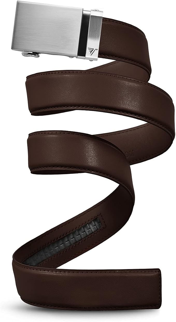 Mission Belt Men's Leather Ratchet Belt, 40mm Metal Collection