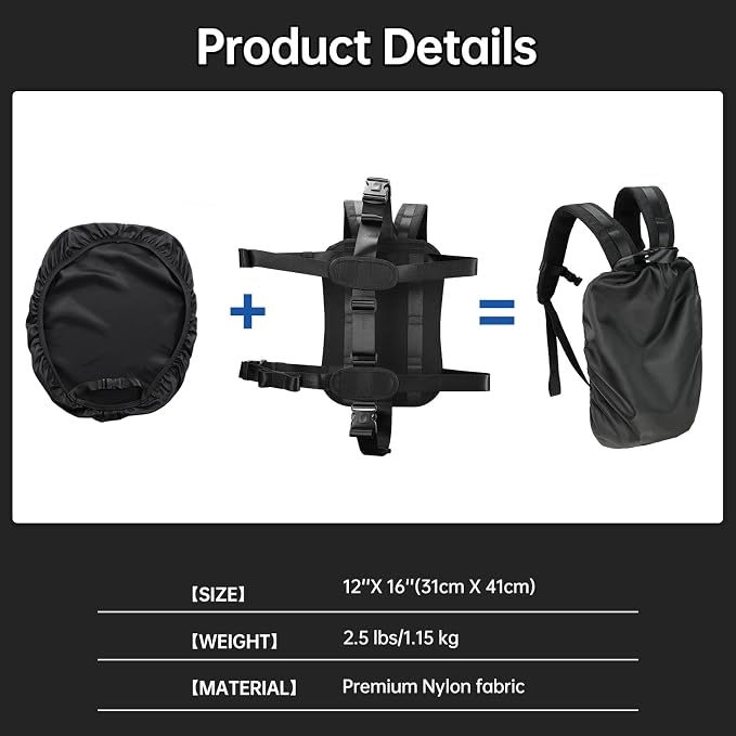 Heavy-Duty Backpack Carrying Straps System for 22-30 Inch Suitcase Luggage Hardcase for Adventure Travel Cobble Stone Streets Stair - L
