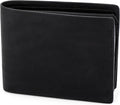 ROGUE WALLET Mens Leather RFID Blocking Wallet for Men - Genuine Top Grain Cow Leather Bifold, 12 Credit Card Slots, 2 ID Windows, Traditional Hip Pocket Billfold - Secure RFID Protection (Black)