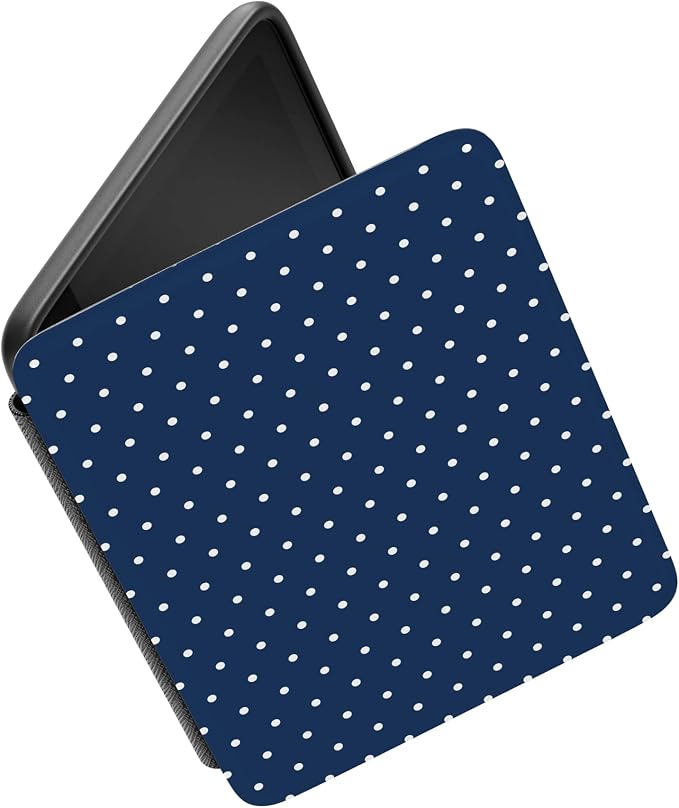 Casely Kindle Case | On the Dot | Navy Polka Dot | Compatible with 7” Kindle Colorsoft and 7” Kindle Paperwhite (12th Gen 2024 Models)