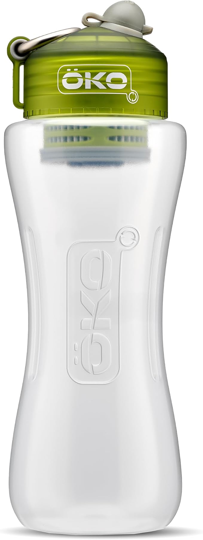 ÖKO H2O Purification Water Bottle with Advanced Filtration, Portable Water Filter Bottle for Travel, Hiking & On the Go, BPA-Free Reusable Bottle, Long Lasting 100 Gallon Filter, 33.8 Oz