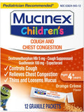 Mucinex Children's Chest Congestion Expectorant and Cough Suppressant Mini-Melts, Orange Cream, 12 Count (Packaging May Vary)