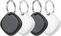 Air Tracker Tags-4 Pack, Bluetooth Tracker Works with Apple Find My APP (iOS Only), Bluetooth Smart Air Tag Keys Finder and Item Locator for Keys, Bags, Luggage, Wallet, Replaceable Battery
