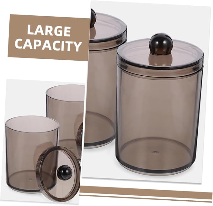 9pcs Cotton Swab Holder Transparent Storage Jar for Cotton Pads and Swabs Multi-functional Organizer for Home and Bathroom Use Elegant and Lightweight Design