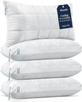 Nuzzle Cooling Adjustable Pillow for Side Sleepers,King Size Bed Pillow 4 Pack – Hotel Luxury Neck Support, Height Adjust Soft Sleeping Pillow for Back, Stomach or Side Sleepers-Home Gift