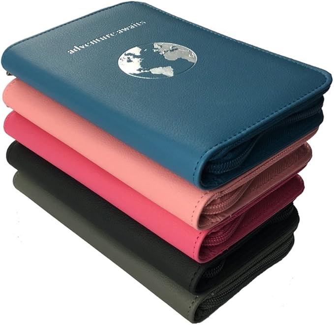 Phone Charging Passport Holder - Travel Wallet with Removable Power Bank holds money, cards, phone, travel docs- RFID Blocking - Compatible with All Phones - Travel Accessories