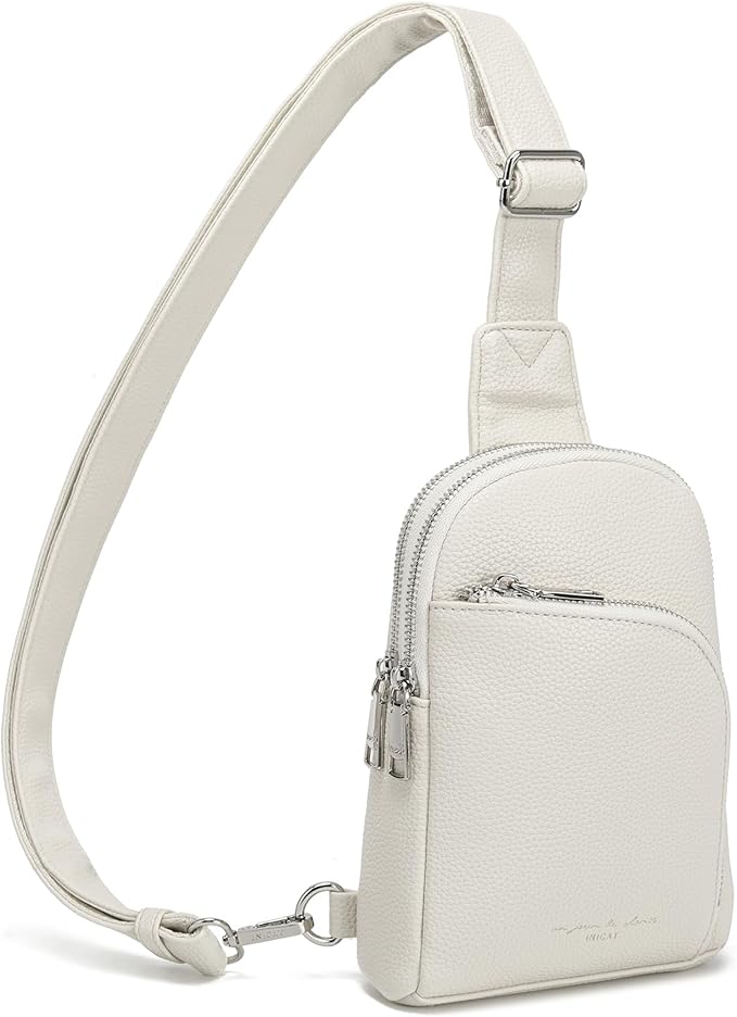 INICAT RFID Blocking Sling Bag, Anti Theft Crossbody Bag for Women Compact Travel Purses Vegan Leather
