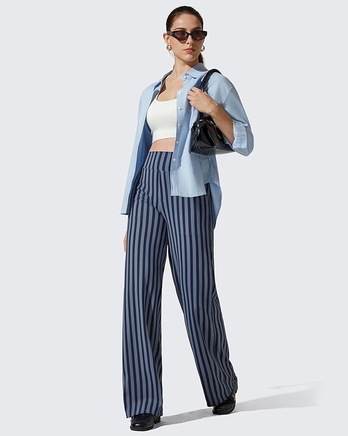 G4Free EverGoing Yoga Pants Women Wide Leg Pants with Pockets High Waist Stretch Dress Casual Sweatpants Petite/Regular/Tall