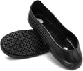 LG01 Crews Crew Guard Fuel oil Resistant (FO) Shoe Covers- CE/ASTM Anti-slip & Waterproof Rubber Overshoes for Work, Non-Slip Safety Protectors for Kitchen/Medical(Black, M(US Women 5-7 |Men 4-6）)