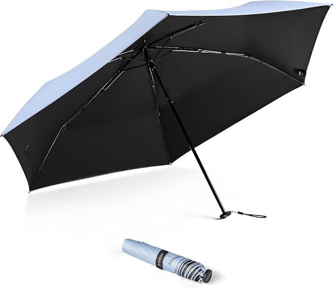 G4Free 43in Mini Travel Umbrella Ultralight Carbon Fiber UPF 50+ Umbrella | UV Protection, Sun Block, For Sun, Super Slim, Small Size, Weighs Only 4 oz, Compact Design, For Travel, For Purse, Women Use