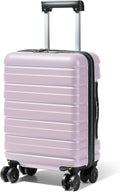 Lekesky 16 Inch Underseat Carry On Luggage Airline Approved, Small Hard Shell Suitcase with TSA Lock Spinner Wheels, Lightweight Personal Item Carry-On for Travel, Purple