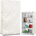 Storage Shelf Cover,Outdoor Heavy Duty 600D 36''W x 18''D x 72''H Dustproof Waterproof Shelf Covers for Wire Shelving,Storage Rack Cover with Zipper,White