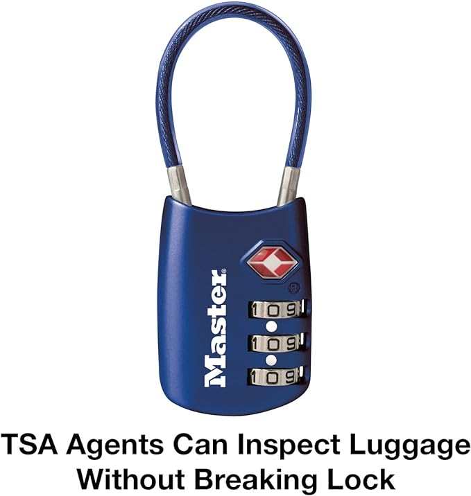 Master Lock 4688D Set Your Own Combination TSA Approved Luggage Lock, 2 Pack, Assorted