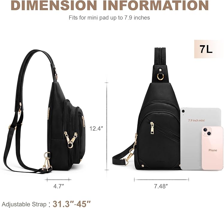 SYTRAH Anti Theft Sling Bag for Women, RFID Crossbody Purses Convertible Sling Backpack, Cross Body Purse Chest Bag