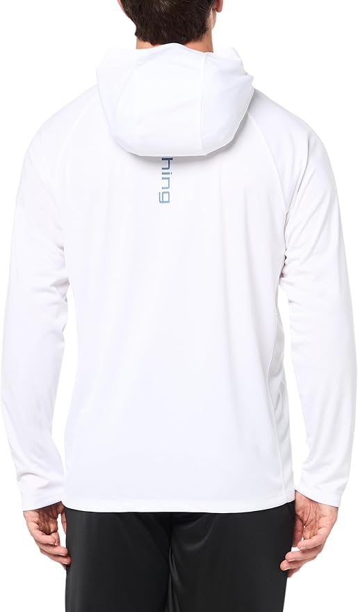 HUK Mens Pursuit Vented Long Sleeve Hoodie, Fishing Shirt with Hood