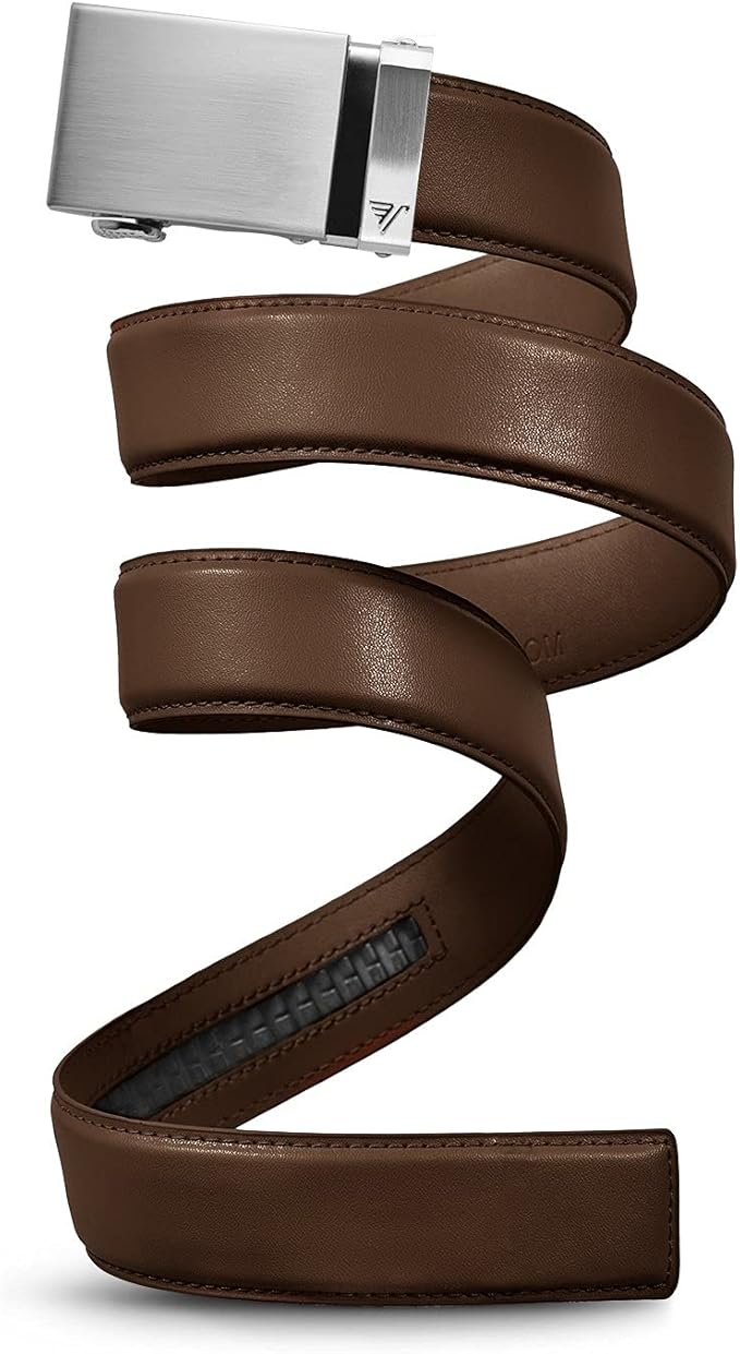 Mission Belt Men's Leather Ratchet Belt, 40mm Metal Collection