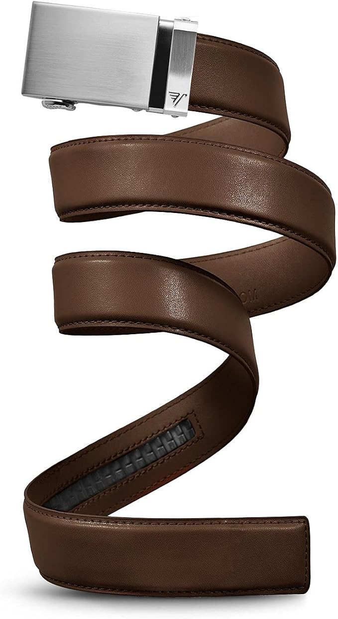 Mission Belt Men's Leather Ratchet Belt, 40mm Metal Collection