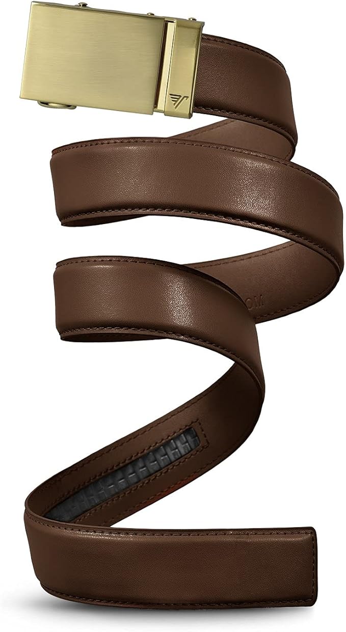 Mission Belt Men's Leather Ratchet Belt, 40mm Metal Collection