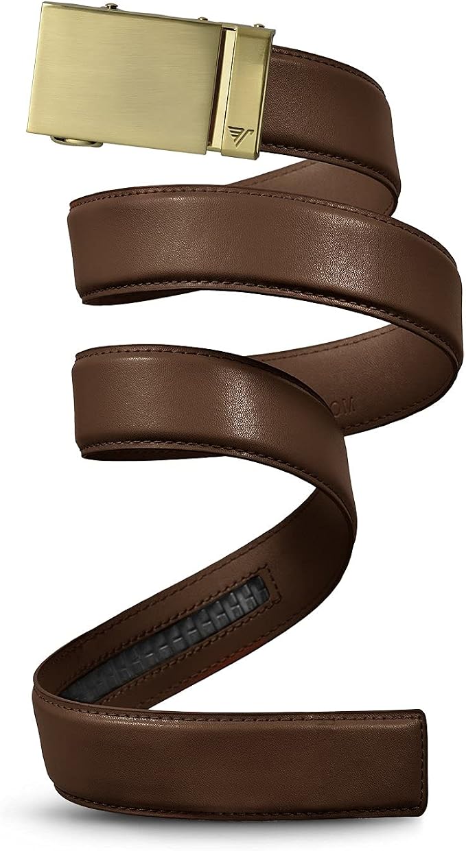Mission Belt Men's Leather Ratchet Belt, 40mm Metal Collection
