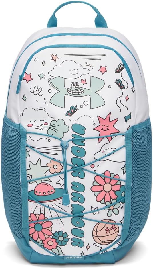 Under Armour Unisex Hustle Sport 6.0 Backpack, (101) White/Boundless Blue/Enamel Blue, One Size Fits Most