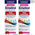 Emetrol Children's Non-Drowsy Liquid Nausea Relief - Upset Stomach Medicine - Nausea Relief for Kids - Mixed Berry Flavor - 4fl oz, 2 Pack