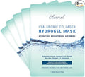 Ebanel 5 Pack Hydrogel Collagen Face Mask with Hyaluronic Acid, Vitamin C, Peptide, Aloe, Instant Brightening Hydrating Face Masks Skincare Korean Sheet Mask, Skin Firming, Lifting Anti Aging Masks