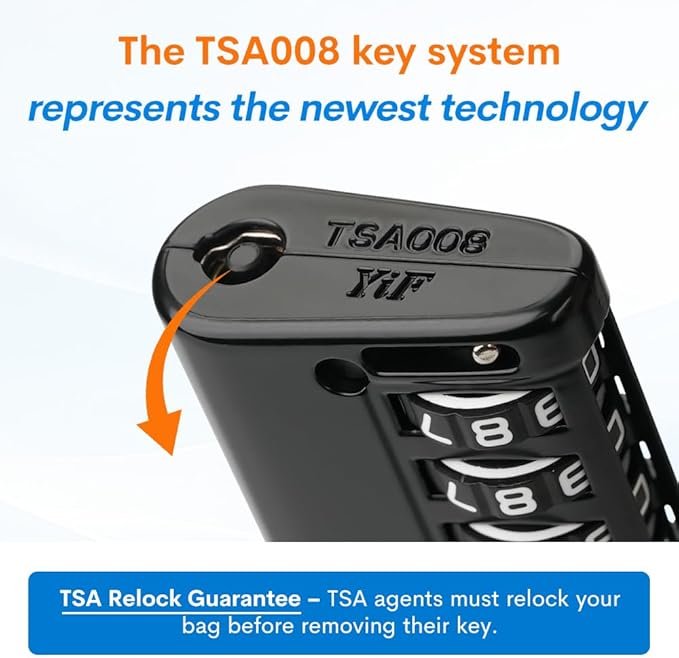 Forge Open Alert TSA Approved Luggage Locks 4 Digit Combination TSA Travel Locks with TSA008, Zinc Alloy Body for Luggage, Suitcase, Backpack, and More. Black 4 Locks.