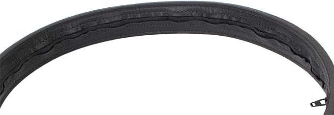 Hidden Money Pocket Travel Leather Belt (Size 50, Black)