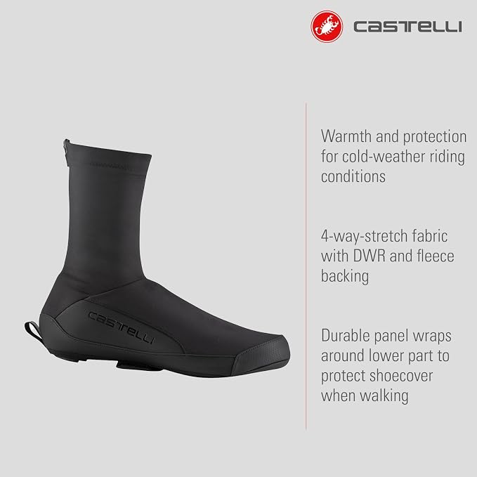 CASTELLI Men’s Unlimited Shoecover, Warm, Weather-Resistant Cycling Protection Apparel for Road, MTB & Gravel Rides