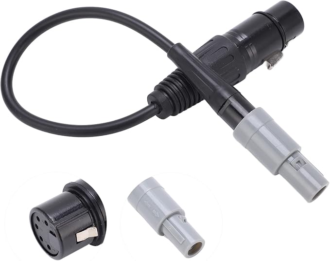 Aviation Headset Adapter 6pin to 5pin XLR High Density Sponge Helicopter Headset Adapter Shielded Wire Portable Lightweight for Aircraft Earphone Transfer ABS Sponge 30cm