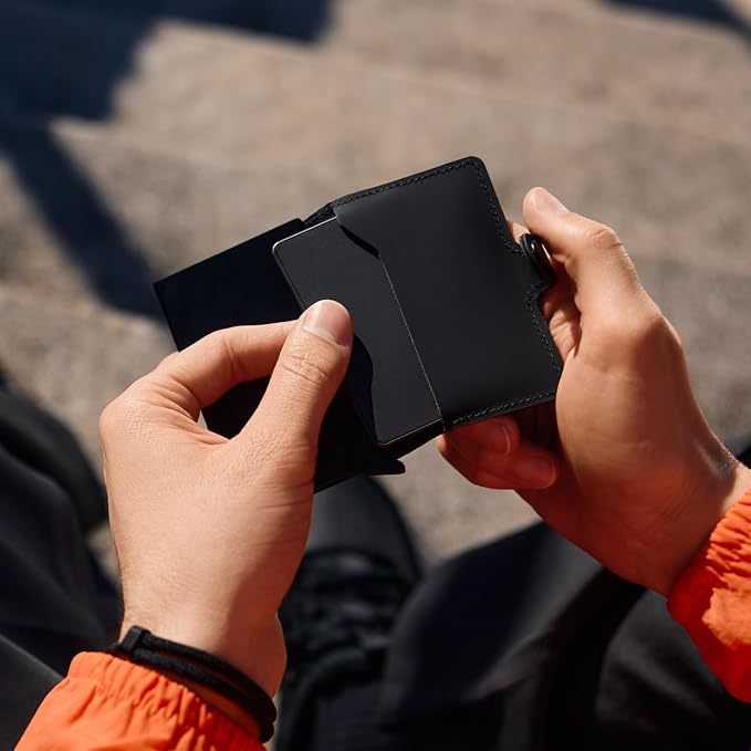 Chipolo x Secrid Trackable Miniwallet, Leather Slim Wallet, incl. Rechargeable Bluetooth Tracker Chipolo Card, Works with Apple Find My or Google’s Find Hub with Call Your Phone & Out of Range Alerts