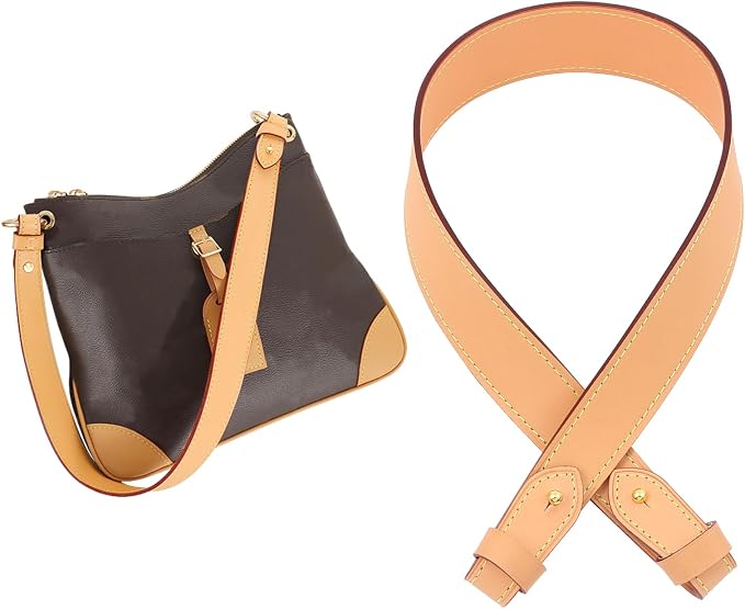 jiesinlov Vachetta Leather Replacement Straps Purse Shoulder Strap for Gracefull Bags (W1.4in,L25in-Beeswax)