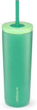 LifeStraw Go Series Tumbler – Double Wall Insulated Stainless Steel Water Filter, Cactus Green, Designed for Everyday Use, Removes Bacteria, Parasites, Microplastics, and Improves Taste