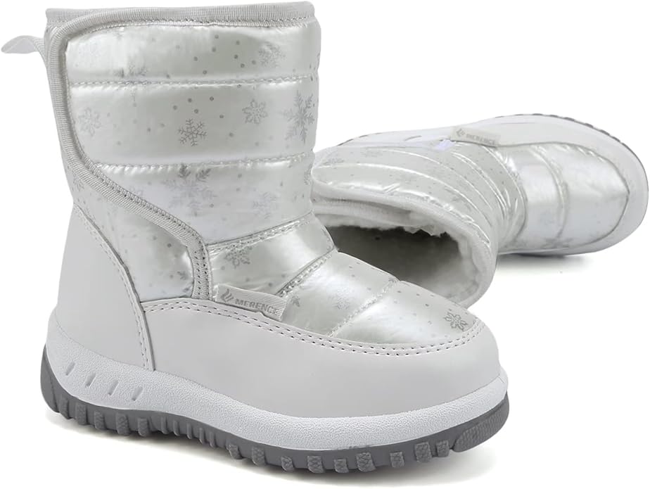 CIOR Winter Snow Boots for Boy and Girl Outdoor Waterproof with Fur Lined(Toddler/Little Kids)