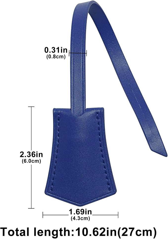 jiesinlov Microfibre Leather Tags for Speedy 25 30 35 Handbag,Luggage or Suitcase Tag (Blue Tag)