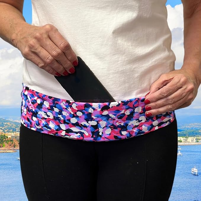 BANDI Running Belt for Women & Men – USA Made No-Bounce Adjustable Waist Pack & Secure Fanny Pack – Fits All Phones, Gels & Essentials – Zipper-Free, Medical Device Friendly