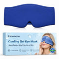 Cooling Gel Eye Mask Sleep: FSA -HSA Eligible, Cold Compress for Puffy Eyes & Migraine Relief - Reusable Gel Weighted Sleeping Mask for Dark Circles & After Surgery, Eye Care,Ice Pack for Eyes, Blue