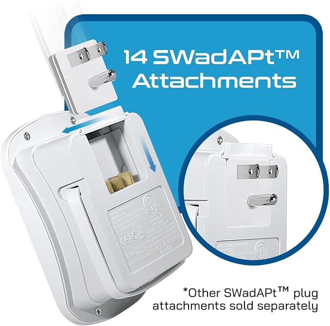 Ceptics Universal Travel Adapter, 35W World Travel Adapter Kit - 2 USA sockets, USB-A, USBC, 1x PD 35W USB-C and USBC Cable, Perfect for Laptops, Cell Phones, Chargers - Surge Protection