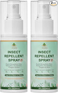 Mosquito Repellent Spray for Body, Made with Plant Essential Oils,Insect Repellent Spray Natural Bug Repellent for Skin DEET-Free Travel Size 2 Fl Oz (2 Pack)